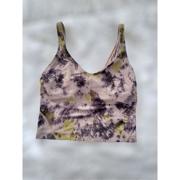 LULULEMON | Athletic Align Shelf Bra Radial Tie Dye  Print Pattern Size 2 - Picture 2 of 15